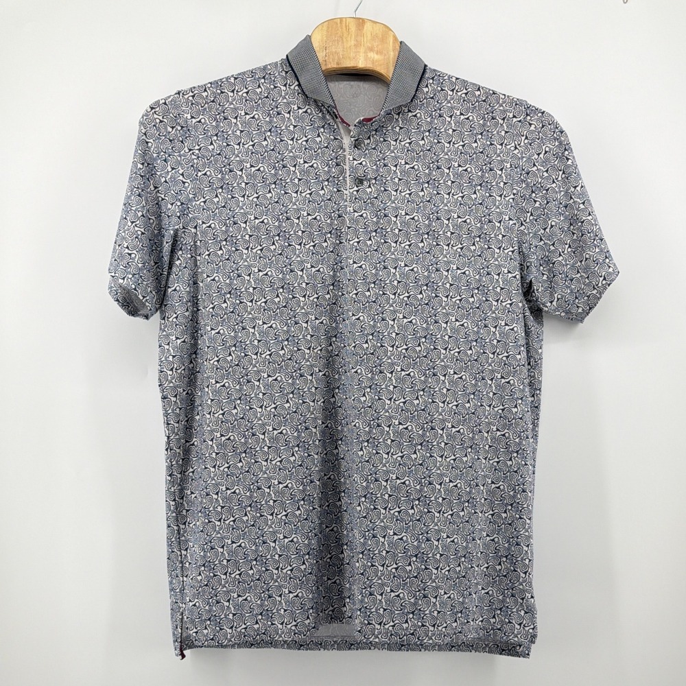 Greyson Clothiers Mens Hot Pepper Performance Golf Polo Shirt Navy White XL